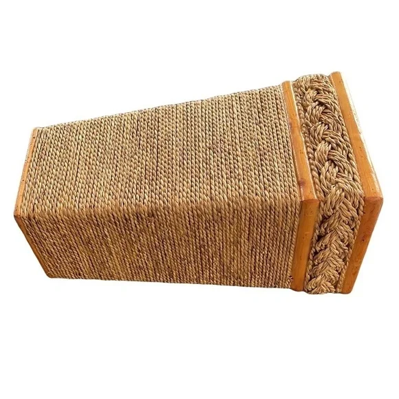 Large Rope Wrapped Wooden Vase - Picture 3 of 13